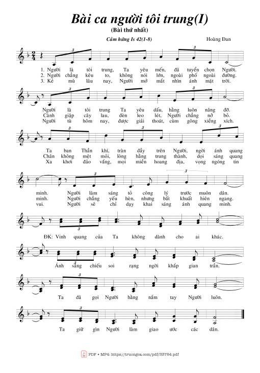 Sheet PDF of Bài Ca Người Tôi Trung (1)