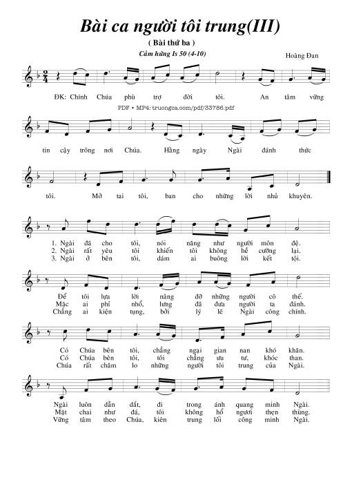 Sheet PDF of Bài Ca Người Tôi Trung (3)