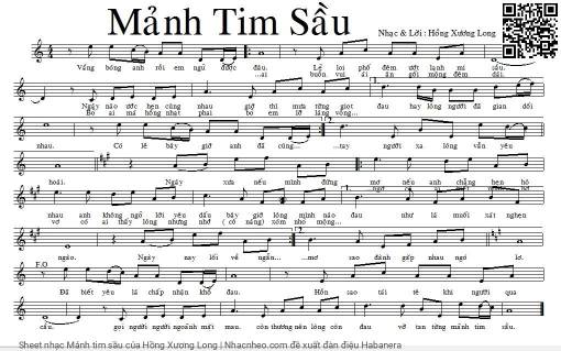 Sheet PDF of Mảnh tim sầu