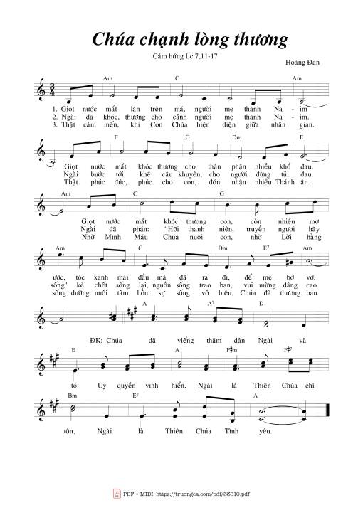 Sheet PDF of Chúa Chạnh Lòng Thương