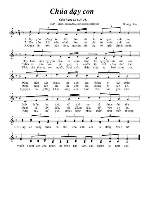 Chúa Dạy Con - Hoàng Đan