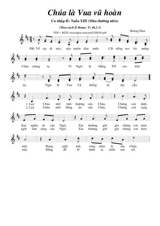 Chúa Là Vua Vũ Hoàn