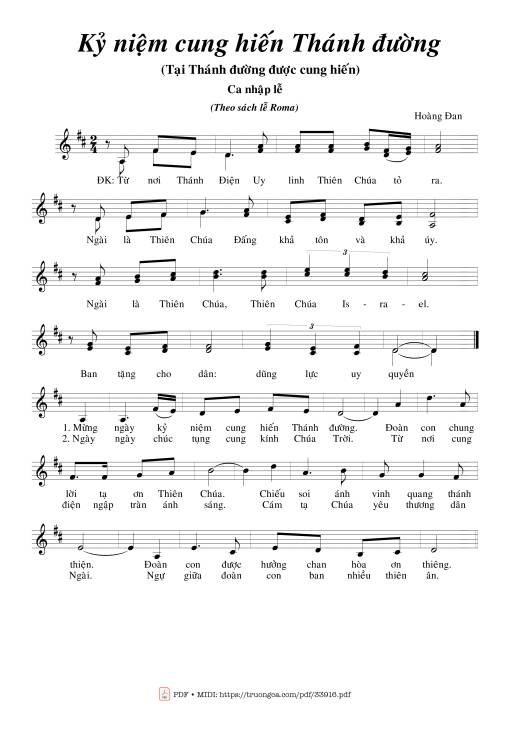 Sheet PDF of Kỷ Niệm Cung Hiến Thánh Đường (1)