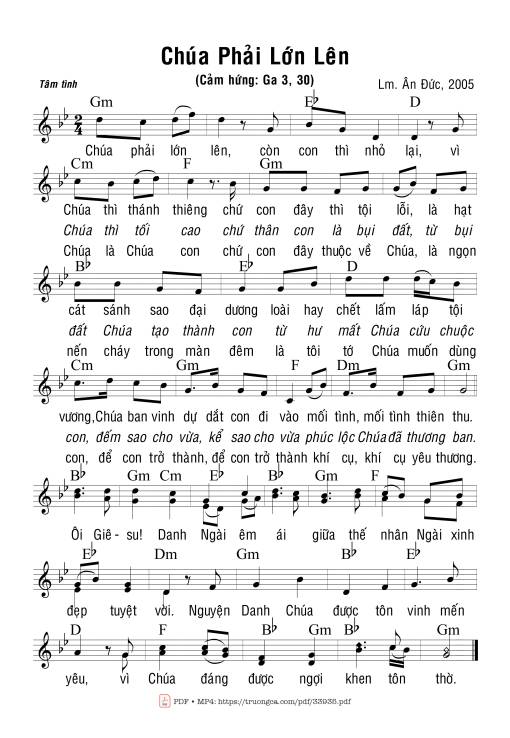 Chúa Phải Lớn Lên