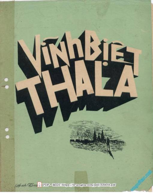 Sheet PDF of Vĩnh biệt Tha La