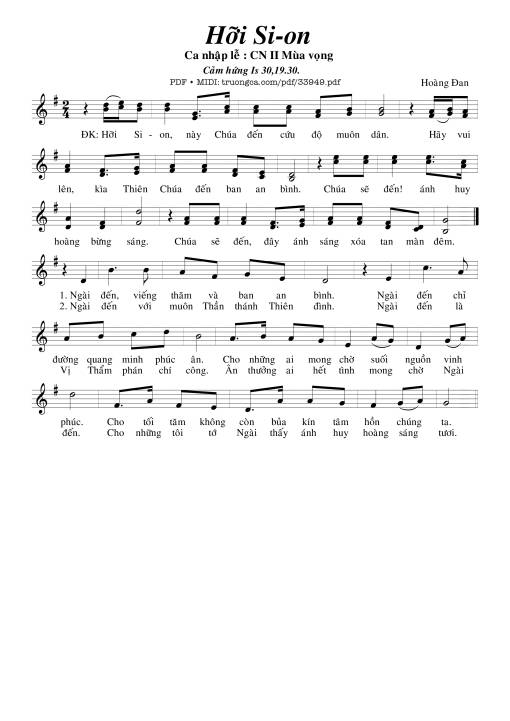 Hỡi Sion - Hoàng Đan