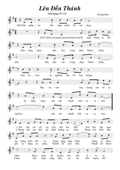 Sheet PDF of Lên Đền Thánh