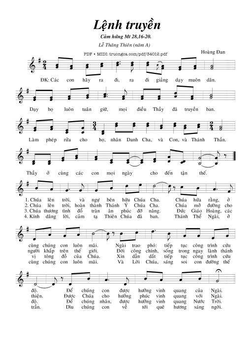 Sheet PDF of Lệnh Truyền