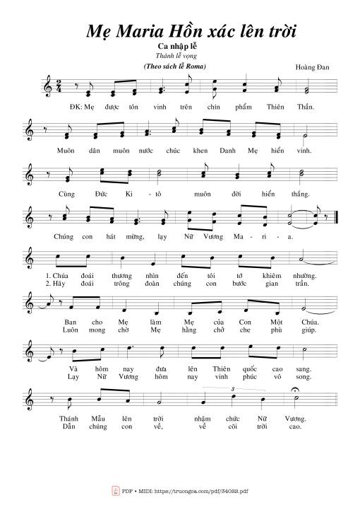 Mẹ Maria Hồn Xác Lên Trời