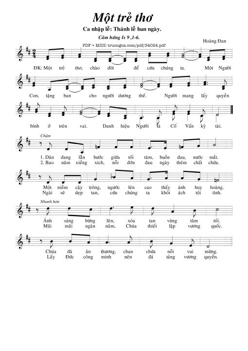 Một Trẻ Thơ - Hoàng Đan