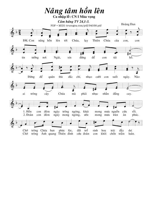 Sheet PDF of Nâng Tâm Hồn Lên