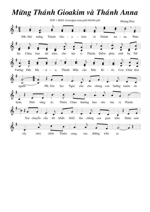 Mừng Thánh Gioakim Và Thánh Anna