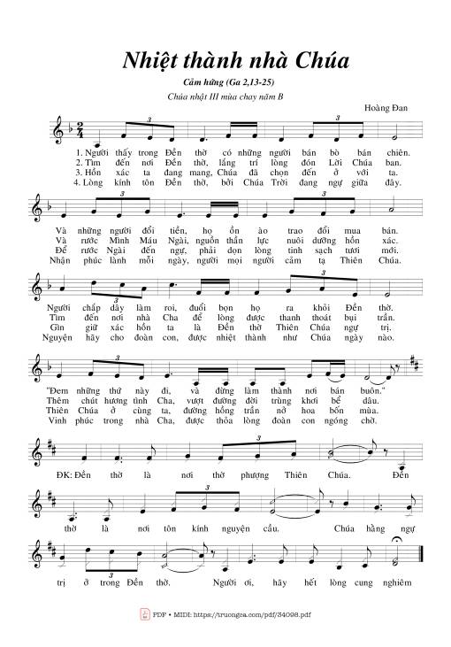 Nhiệt Thành Nhà Chúa