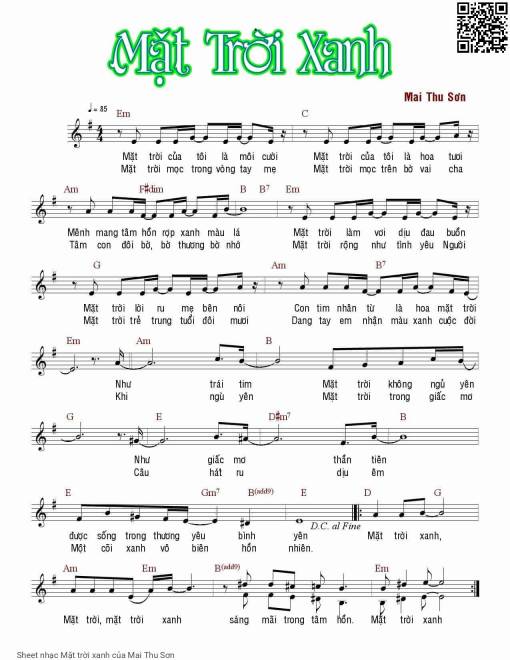 Mặt trời xanh - Mai Thu Sơn