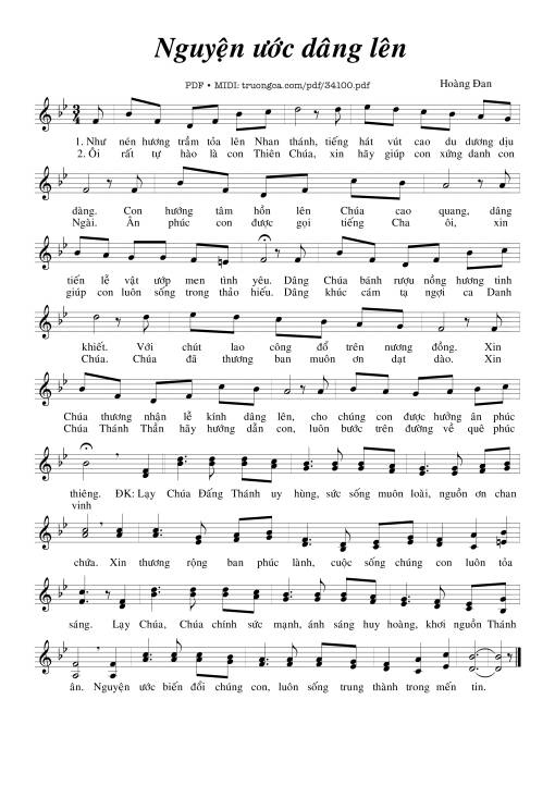 Sheet PDF of Nguyện Ước Dâng Lên