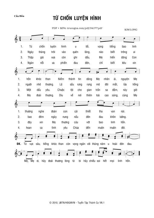 Sheet PDF of Từ Chốn Luyện Hình