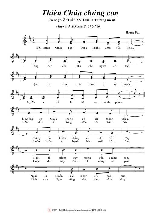 Sheet PDF of Thiên Chúa Chúng Con
