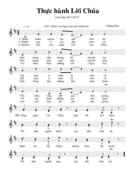 Sheet PDF of Thực Hành Lời Chúa