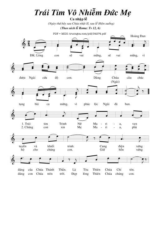 Trái Tim Vô Nhiễm Đức Mẹ