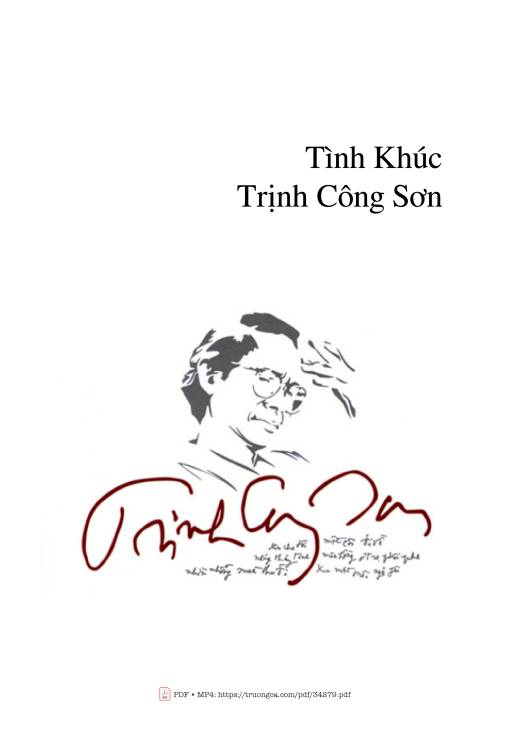 Sheet PDF of Tình khúc Trịnh Công Sơn