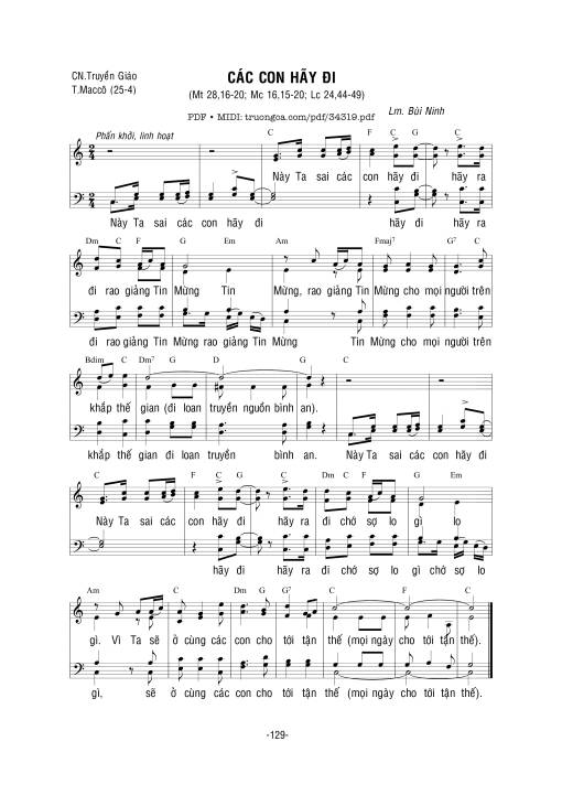 Các Con Hãy Đi - Bùi Ninh