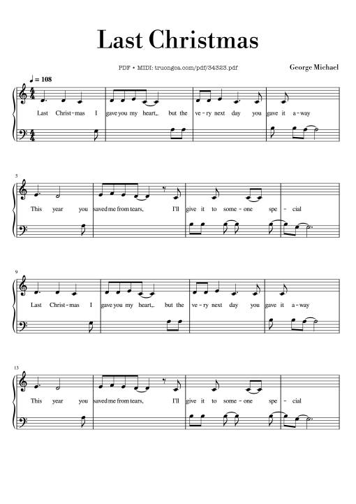 Last Christmas Piano