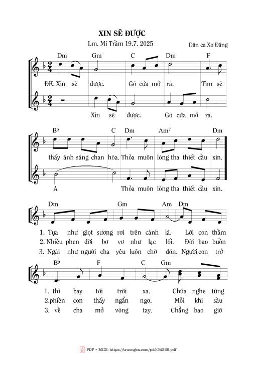 Xin Sẽ Được - Mi Trầm