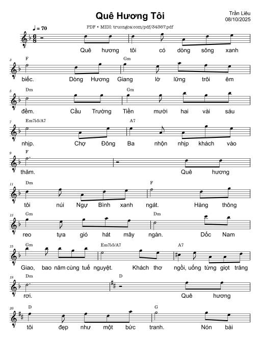 Quê hương tôi - Trần Liêu