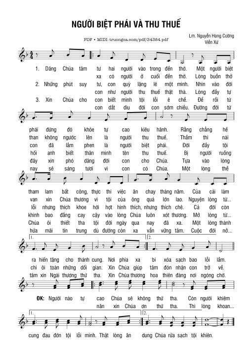 Sheet PDF of Người Biệt Phái Và Thu Thuế