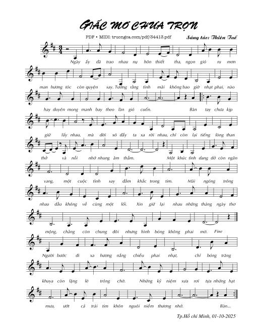 Giấc mơ chưa trọn