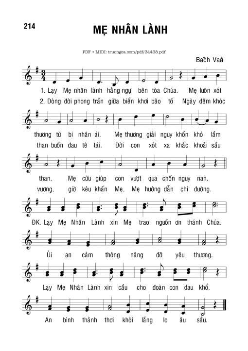 Mẹ Nhân Lành - Bạch Vân