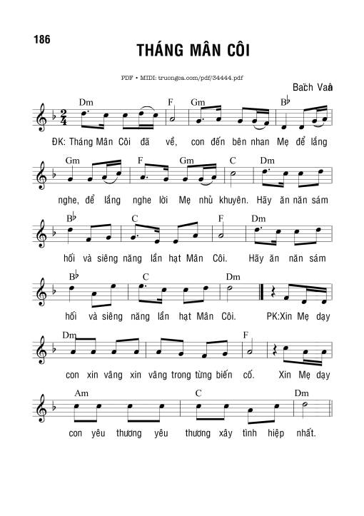 Tháng Mân Côi - Bạch Vân