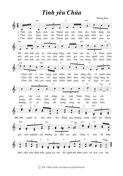 Tình Yêu Chúa - Hoàng Đan