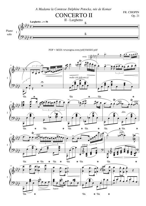 Chopin Concerto No.2, Op.21, Larghetto