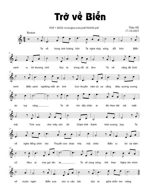 Trở về biển - Thảo Hồ