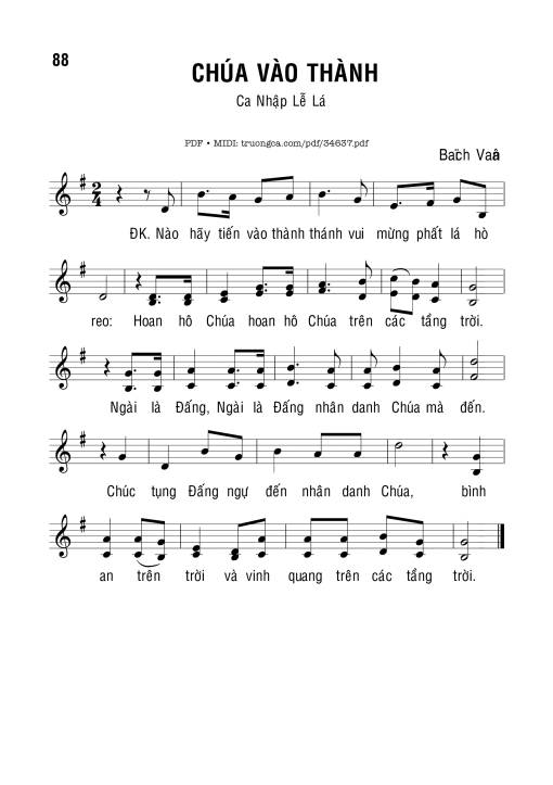 Chúa Vào Thành - Bạch Vân