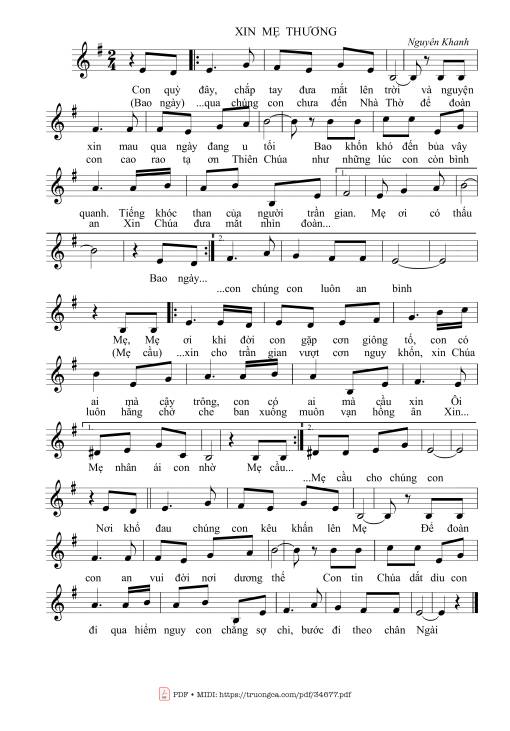 Xin mẹ thương - Nguyên Khanh