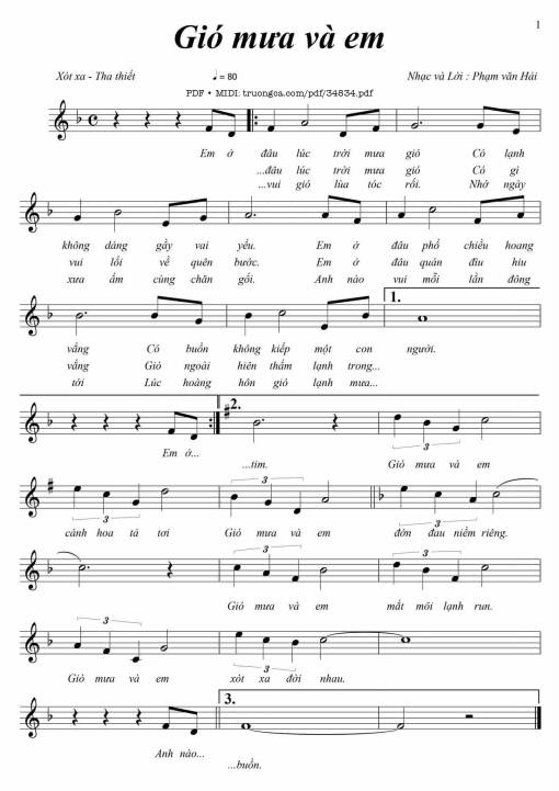 Gió mưa và em - Phạm Văn Hải