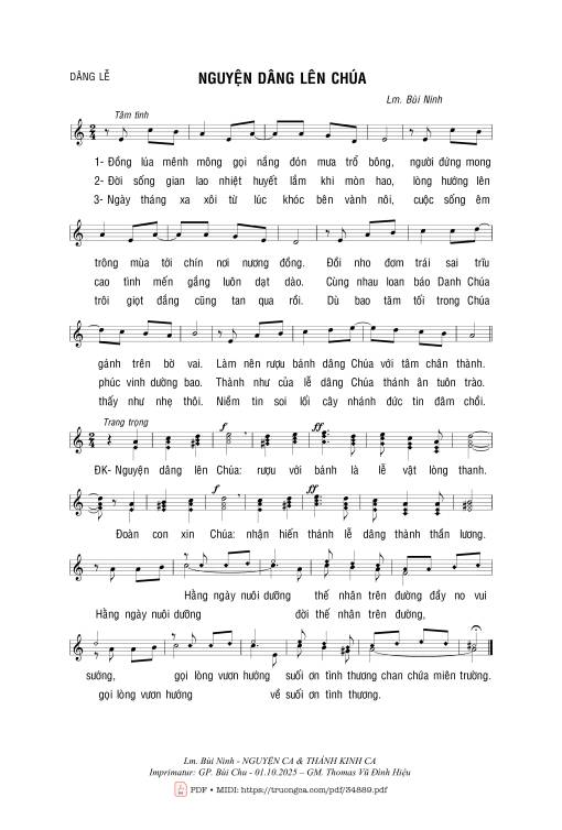 Nguyện Dâng Lên Chúa