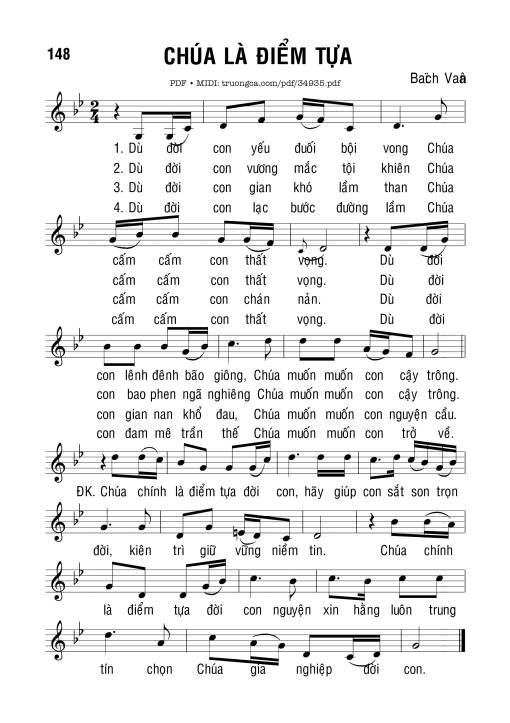 Sheet PDF of Chúa Là Điểm Tựa