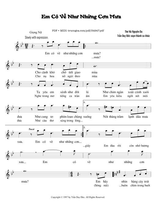 Em có về như những cơn mưa