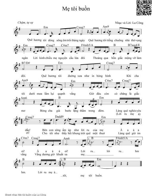 Mẹ tôi buồn - La Công