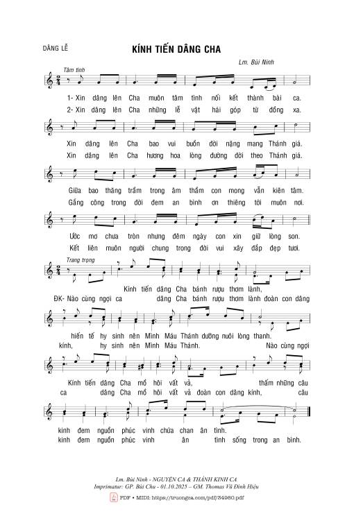 Kính Tiến Dâng Cha