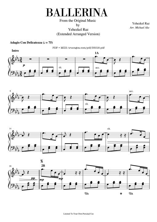 Ballerina Piano - Yehezkel Raz