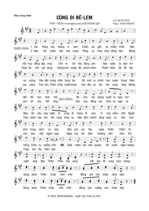 Sheet PDF of Cùng Đi Bêlem