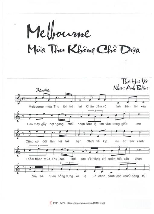 Melbourne mùa thu không chỗ dựa