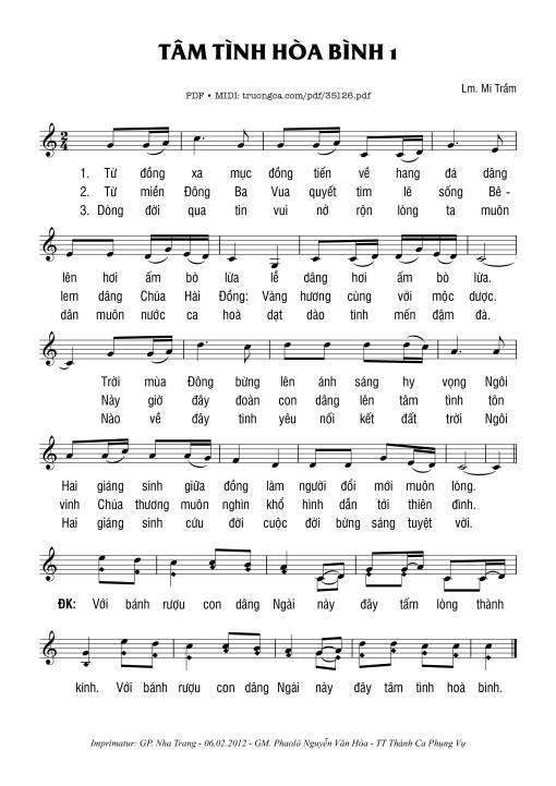 Tâm Tình Hòa Bình 1