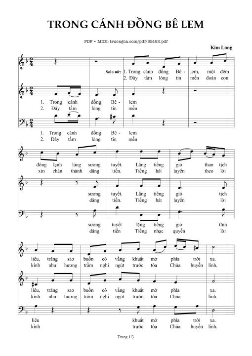 Trong Cánh Đồng Bêlem