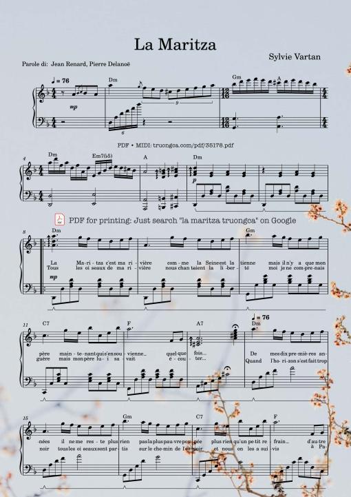 La Maritza Piano - Sylvie Vartan