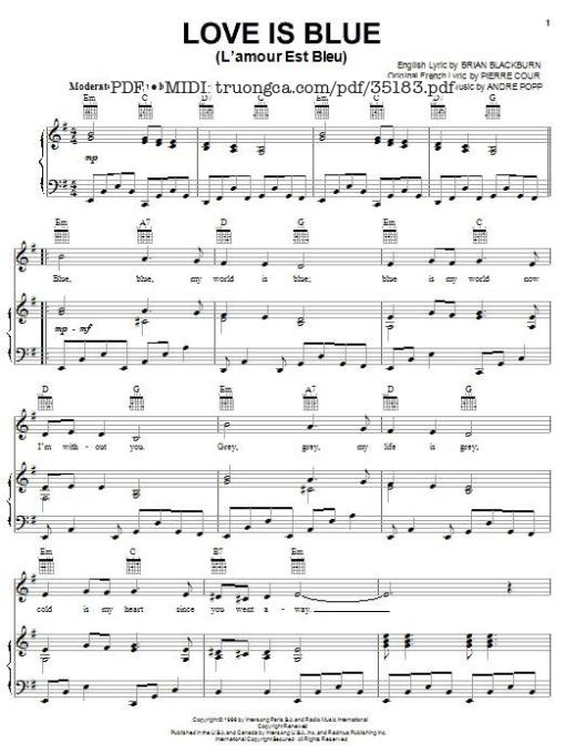 Tình Xanh - Phạm Duy